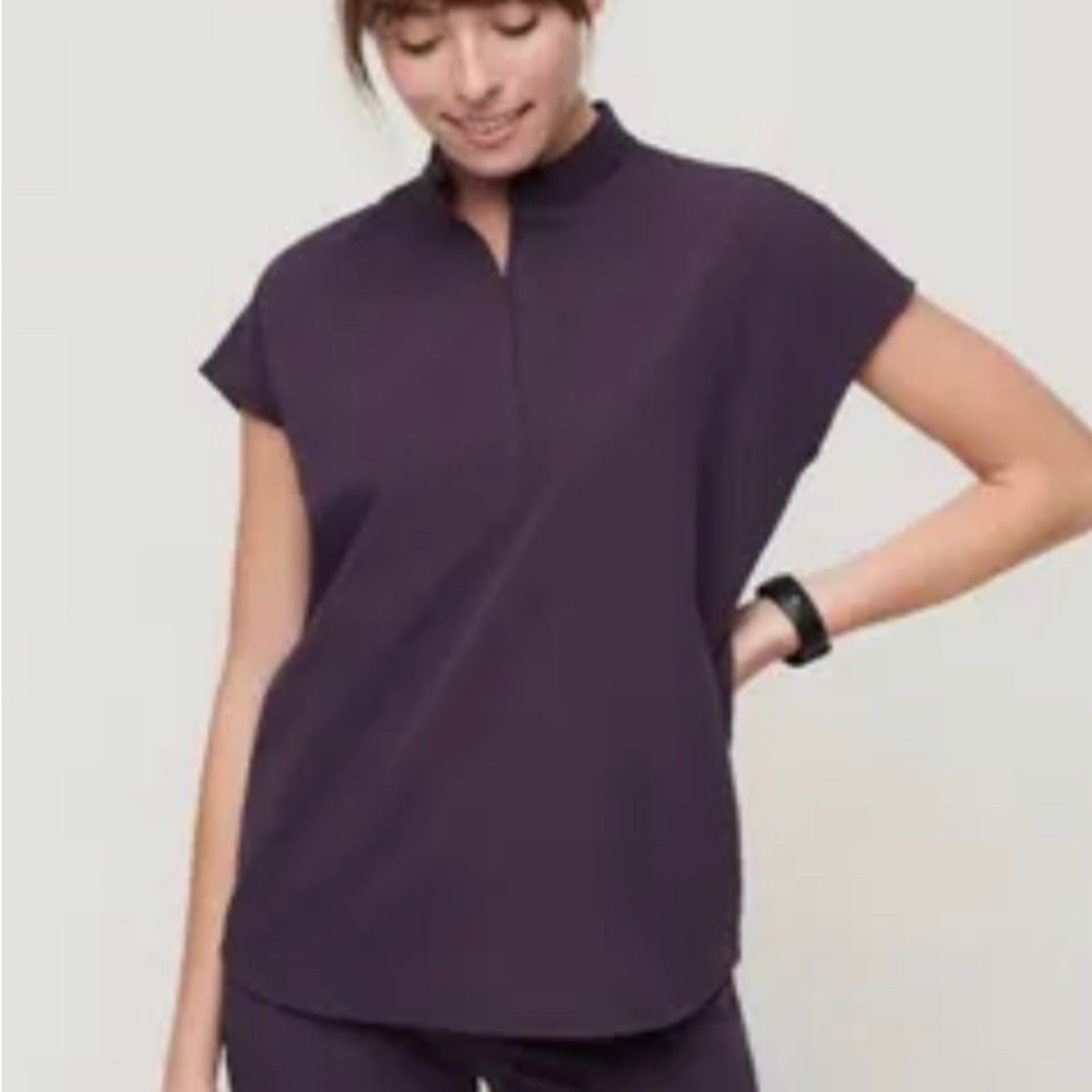 Figs Rafaela scrub top purple shadow